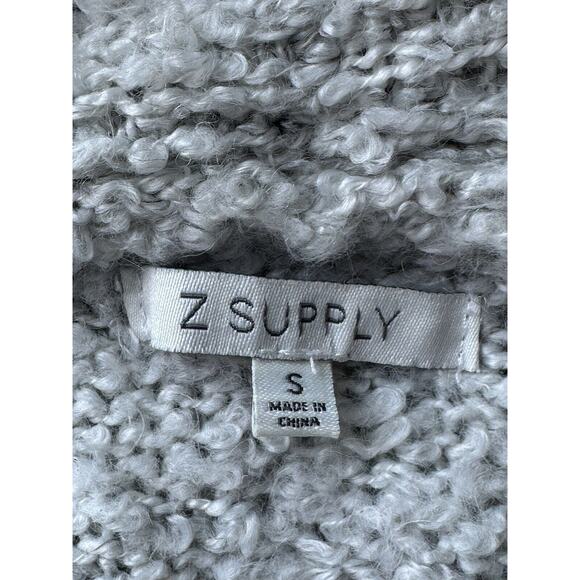 Z Supply Helen Chunky Oversized Cardigan Women’s Small Light Gray Pockets - Picture 3 of 7
